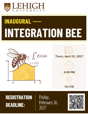 Integration Bee flyer with a QR code
