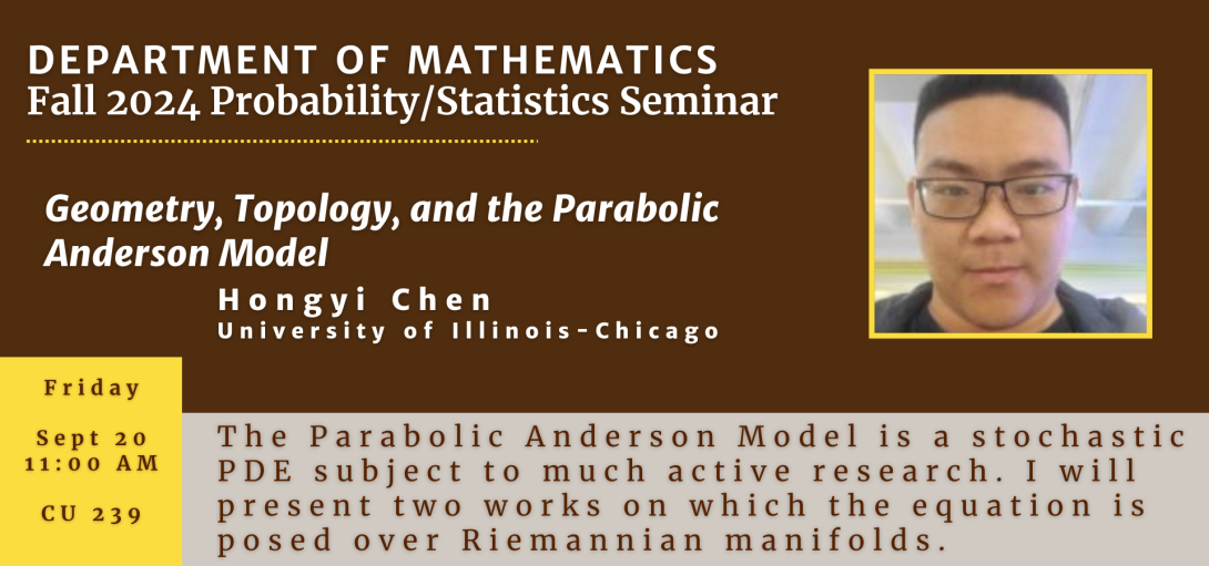 Prob/Stat Seminar - Hongyi Chen