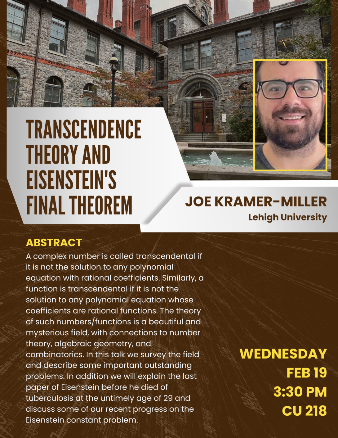 Colloquium Flyer - Joe Kramer-Miller