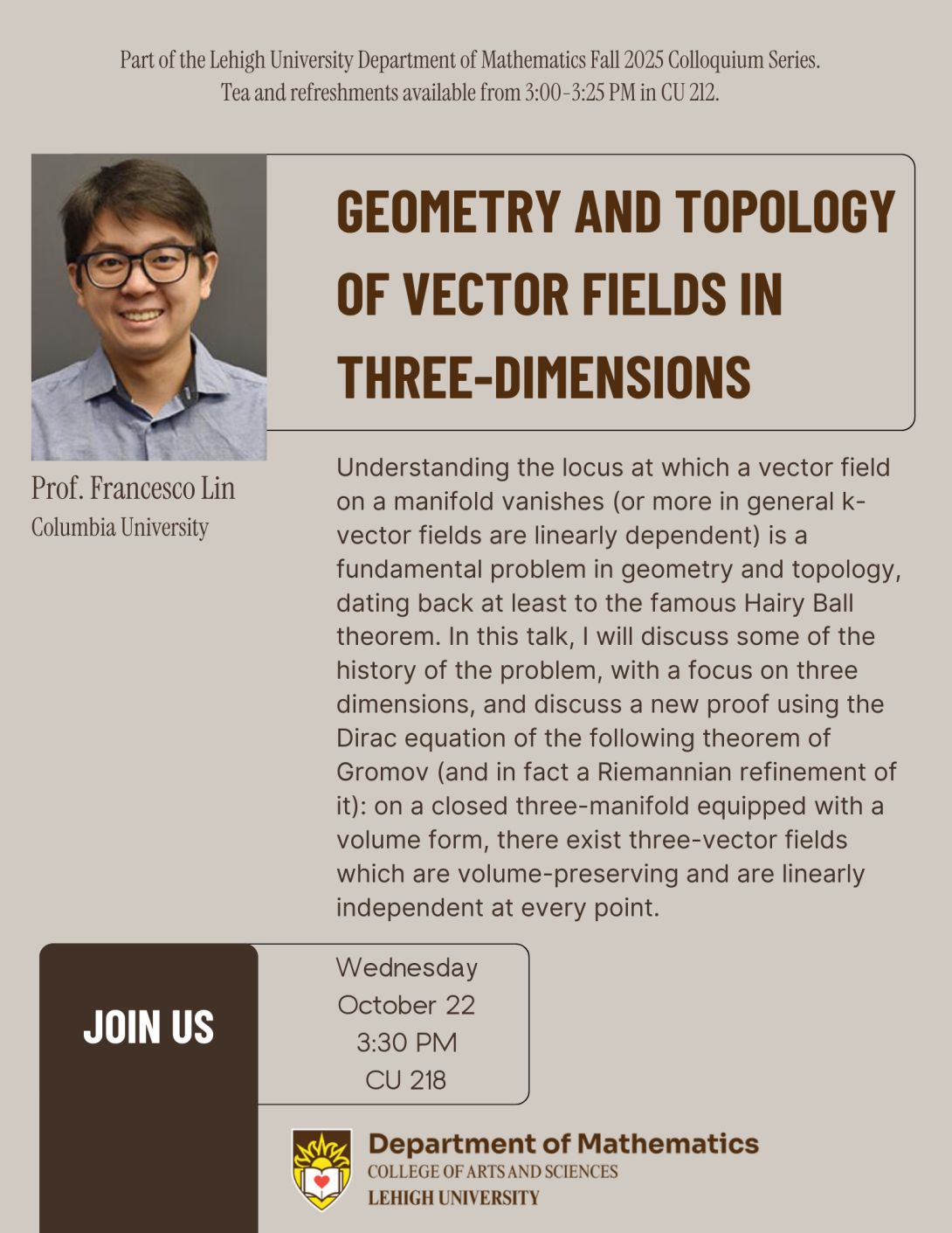 Colloquium Flyer - Francesco Lin