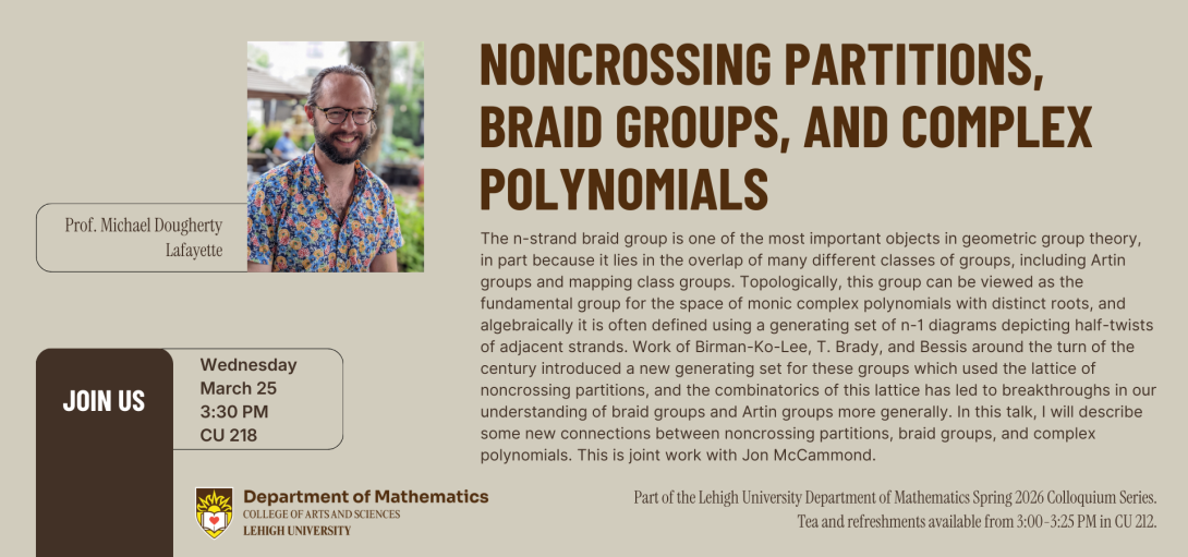 Spring 2026 Colloquium Series - Michael Dougherty