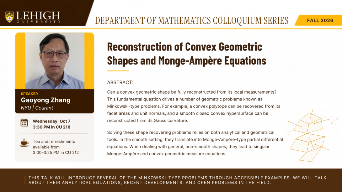 Colloquium Slide - Prof. Gaoyong Zhang